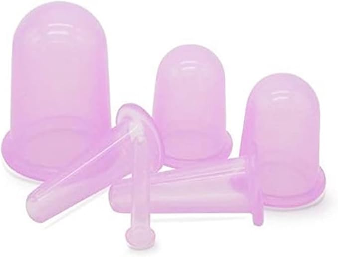 Facial Cupping Set Silicone Cupping Therapy Sets 7Pcs Anti-Cellulite Cup Vacuum Suction Massage Cups with Storage Bag for Muscle,Nerve,Joint Pain Relief and Cellulite Blaster Massage