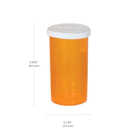 Ezy Dose Pill, Medicine, Vitamin Container & Vial, 40 Dram Storage, Snap Cap (Case of 105)