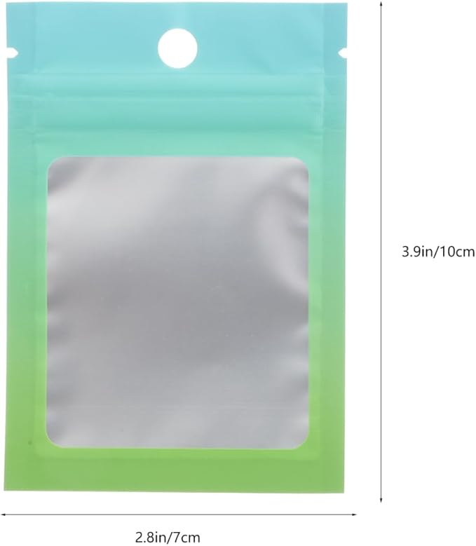 minkissy 100Pcs Household Sealing Bags Multi-Function Jewelry Pouches Small Storage Pouch Reusable Portable 3.93X2.75 Inch