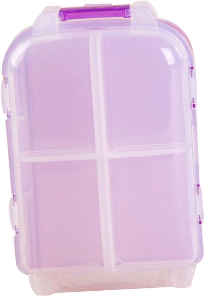 NOLITOY 1pc Three-Layer Portable Folding Pill Box Compact Travel Case for Medications Plastic Capacity Convenient Organizer for Vitamins and Daily Use