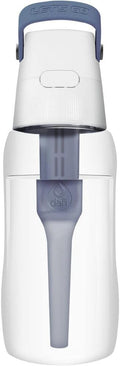 Dafi Filtered Water Bottle with Straw 17 oz - Sports Water Bottle Reusable with Carbon Filter for Gym, Travel, Daily Use - Leakproof, BPA-Free with Hypoallergenic Mouthpiece & Carrying Handle - Gray