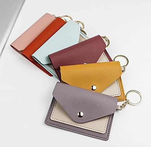 Birth Control Pill Case/Wallet PU Leather Medicine Holder Keychain Envelope Purse(Purple)