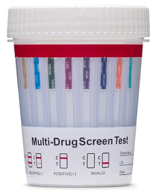 3 Pack - DrugExam 12 Panel Drug Test Cup Kit with Temperature Strip-Testing Marijuana THC50/AMP500/BAR300/BZO300/COC150/MDMA500/MET500/MTD300/OPI300/OXY100/PCP25/TCA1000.Urine Test