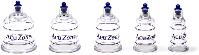 AcuZone Premium 19 Pcs Plastic Cupping Set with Extension Tube