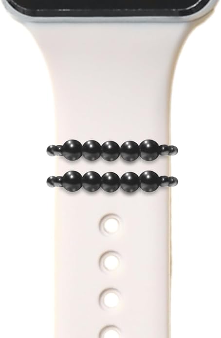 Shungite Smart Watch Band Bling Decor Charm | Compatible with Apple iWatch Galaxy Oculus | 38mm 40mm 41mm 42mm 44mm 45mm 49mm | Smartwatch Protection