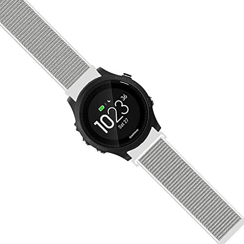 Strap Compatible with Garmin Forerunner 965/955/945/935，22mm Replacement Watch band - Woven Nylon with Hook-And-Loop
