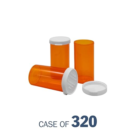 Ezy Dose Pill, Medicine, Vitamin Container & Vial | 13 Dram Storage | Child-Resistant Cap | Case of 320