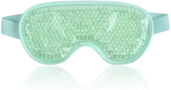 Adjustable Gel Eye Mask for Hot & Cold Therapy – Cooling & Heated Eye Pack for Puffy Eyes, Dry Eyes, Headache Relief & Relaxation, Green (Pack of 2)