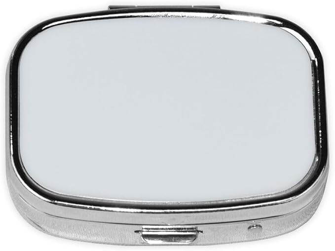 Custom Square Pill Case with Mirror, Personalized Pill Box Add Your Own Logo Text Picture Customized Tablet Vitamin Holder Organizer for Purse Pocket Travel Gifts