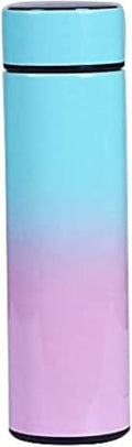 QiCheng&LYS Coffee Tea Infuser Bottle,Smart Sports Water Bottle with LED Temperature Display,17 OZ Vacuum-Insulated Stainless-Steel Water Bottle (Green Gradientn)