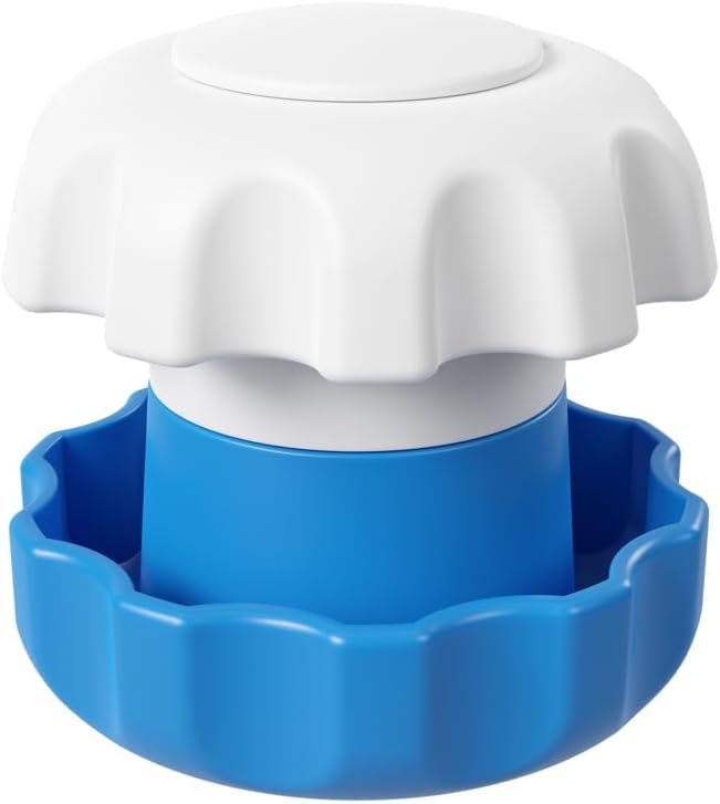 EZY DOSE Pill Crusher and Grinder for Vitamins, Tablets with Storage Compartment, Kids, Pets, Elderly, Effortlessly Crushes Medications into Fine Powder, Easy-to-Use Design, Blue, BPA Free