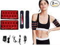 2Pcs Infrared Red Light Thera-py Arm Belt, 660nm and 850nm Red Light Thera-py Arm Wrap with Timer & Brightness Setting Red Light Arm Pad for Arm Knee Shoulder Joints Muscle Pain Relief