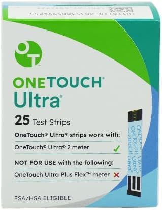 RIANZ Ultra Test Strips for Diabetes - 25 Count | Diabetic Test Strips for Blood Sugar Monitor