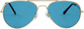 Aviator Style Color Therapy Glasses – Gold Metal Frame, UV400 Protection, Metal Hinges, Silicone Nose Pads – 10 Colors