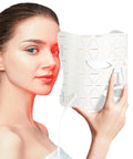 LED Light Therapy Mask Skin Care Mask, LED Red Light Therapy 630nm & 830nm Wavelength for Home Use (White)