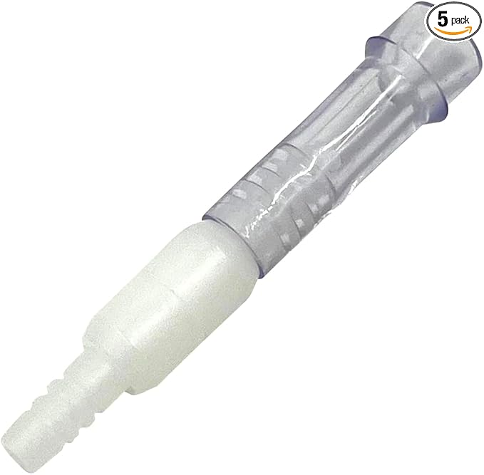 ResOne Oxygen Tubing Swivel Connectors 5-Pack, Cannula, Hose, Tube Connectors, Oxygen Line Splitter, Concentrator Supplies, 360-Degree Rotation, Medical, Home, Marine Use, Standard Size - Male/Female