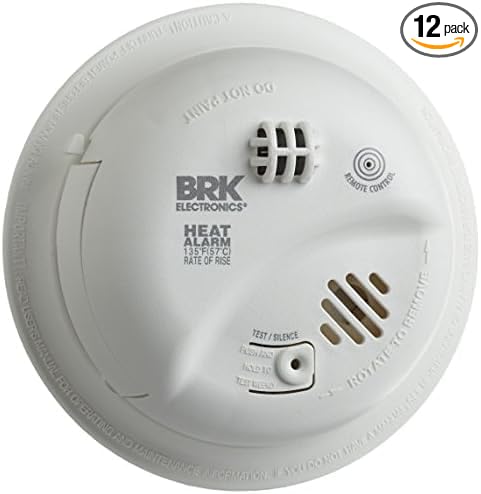 First Alert Hardwired Heat Alarm with Battery Backup, BRK Brands HD6135FB (Pack of 12)