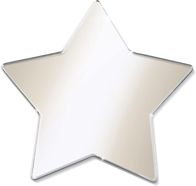 Ellie Rose Mirror Decal for Smartphone, Stick-On Star Mirror Phone Charm Sticker