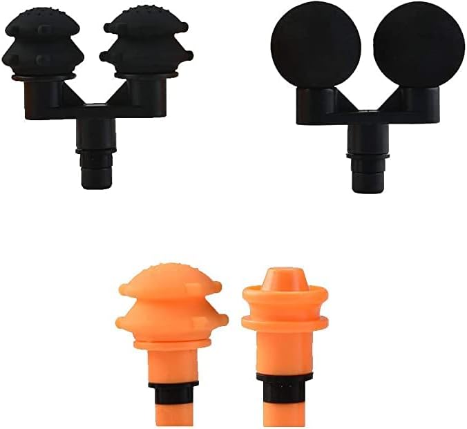 Massage Gun Head Applicable to All 18-19mm Gun Adapter Bit for Massage Gun Different Function Replaceable Plug-n-Play Deep Tissue Muscle Relaxation Trigger Point Massager Gun Attachment