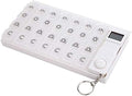 Weekly Digital Pill Organizer 7 Days 28 Compartments Medicine Box with 5 Groups Alarm Reminder and Luminous LCD Back Light for Medications Supplements Vitamins - White