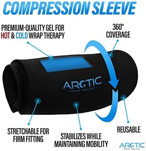Cold Therapy Compression Ice Sleeve, Knee Ice Pack Wrap for Injuries, Elbow, Quad & Hamstring Relief, Flexible & Reusable Cold Wrap Recovery for Meniscus, ACL, MCL, Ice & Heat Therapy (X-Large)