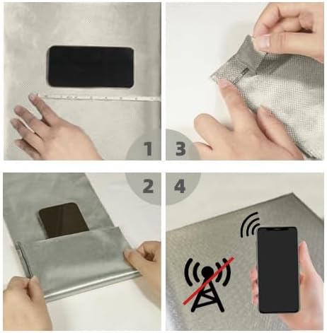 Amerthing Faraday Fabric for Copper Nickel RFID Fabric 1 Meter (39"x43" inch)