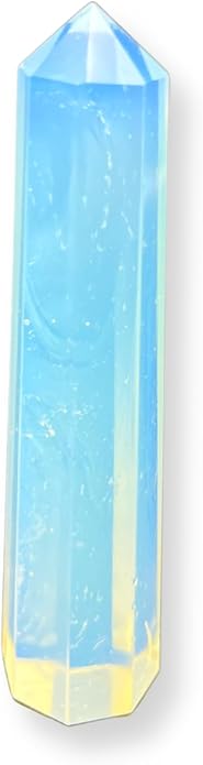 WholesaleGemShop 3 Inch Gemstones Obelisk Tower Jumbo Facet Aura Rock Crystal Natural Polished Earth Wand Spirit