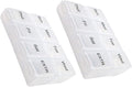 GLEAVI 2pcs Weekly Detachable Organizer Eight Container for Convenient Medicine Management Travel-Friendly Storage Box for Vitamins and Items