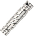 JJFox Keychain Pill Holder Small Pill Container Titanium Pill Case Pill Fob Pill Necklace Pill Container Keychain Portable EDC Metal Pill Case for Men and Women (Silver)