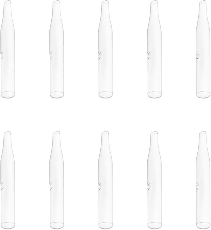 Elitzia Four Types of Acne Blackhead Absorbing Glass Tube Types Multiple Use Electrotherapy Beauty Machine Accessories 10/Set of The Same Type ETD215SA (Erect)