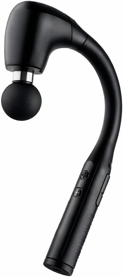Deep Tissue Massage Gun with Long Handle – 12mm Percussion Massager for Back and Neck, 4 Massage Heads, Adjustable Speeds, Ergonomic Handheld Design