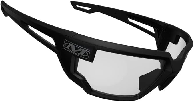 Mechanix Wear Type-X Clear Lens Safety Glasses - Anti-Fog Polycarbonate Industrial Safety Glasses - Ventilated Temples & Scratch-Resistant Lenses - Black Frame