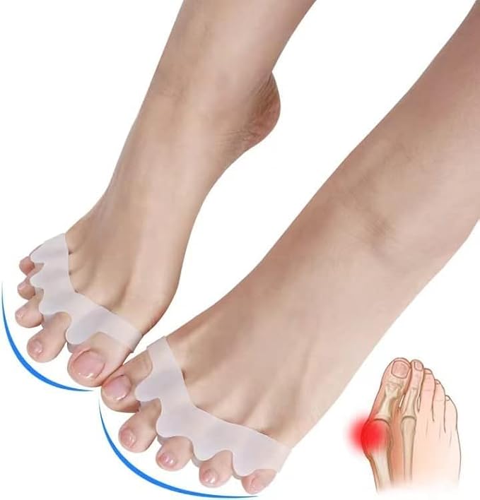Children's Toe Separators for Functional Fitness Athletes - Toe Straighteners for Foot Pain Relief and Plantar Fasciitis - Fix Feet - Fix Toes - Fix Bunions - Toe Spacers for Crossfit White