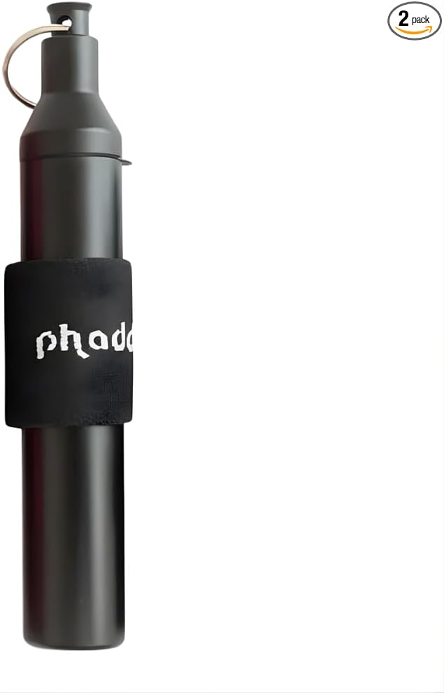 Phaddy™ Keychain Container – Waterproof Pill Holder & Mini Storage Capsule – Airtight Aluminum Pill Case – Durable Keychain Storage for Medicine, Vitamins, Travel & Outdoor Use (Black)