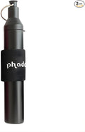 Phaddy™ Keychain Container – Waterproof Pill Holder & Mini Storage Capsule – Airtight Aluminum Pill Case – Durable Keychain Storage for Medicine, Vitamins, Travel & Outdoor Use (Black)