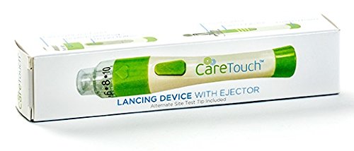 Lancing Device with Ejector for Diabetes Testing, Adjustable for Minimizing Pain and Discomfort in Blood Glucose Testing - Lancet Device - Works with Most (Round) Diabetic Lancets