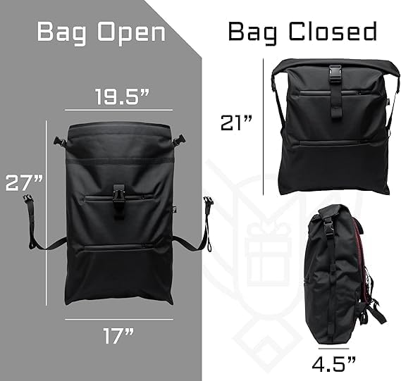 Xtreme Sight Line ~ AQUA RT Large Water-Proof Faraday Backpack/Black Hat Combo ~ Tracking/Hacking Defense ~ OD Green