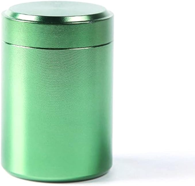 70ML Airtight Aluminum Stash Jar Herb Storage Container Tobacco Stash Box Pill Box,green