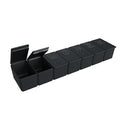 EZY DOSE Weekly (7-Day) Daily Pill Case, Embossed Matte Pill Case, Daily Medicine & Vitamin Organizer Box, Large Easy-Open Compartments, BPA-Free Medication Planner for Home & Travel, Black