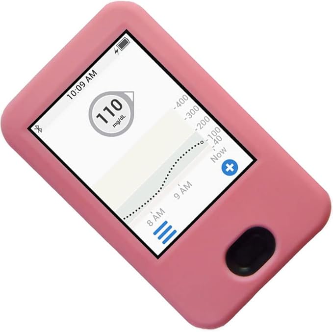 New Premium Silicone Case for Dexcom G6 Mobile CGM (Continuous Glucose Monitoring) (Pink)