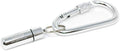 GBM Med Secure Pill Keychain with Locking Carabiner (Stainless)