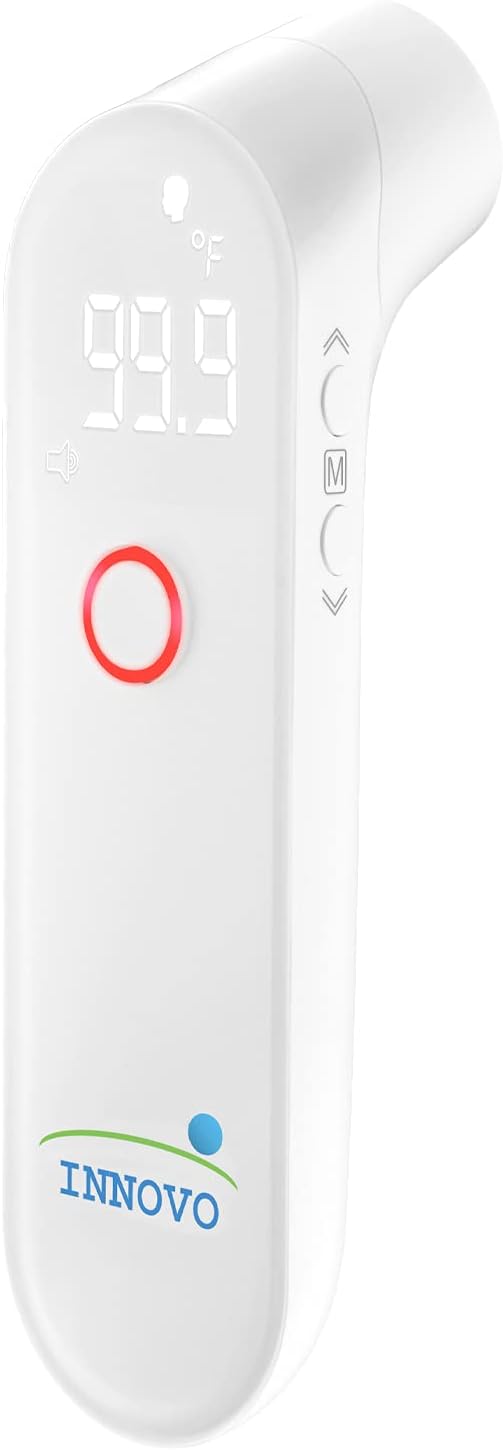 Zacurate Pro Series 500DL Fingertip Pulse Oximeter and Touchless Forehead Thermometer Digital Bundle