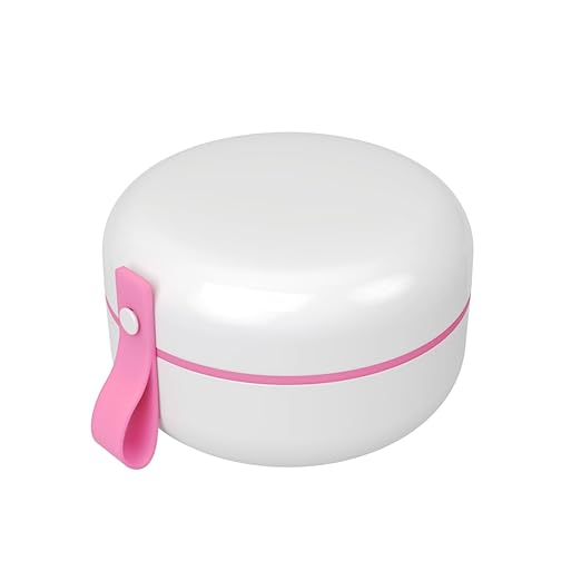 EZY DOSE Mini Vitamin Organizer, Multi Compartments, Portable and Compact Design, Easy Access Sliding Pill Dispenser, Supplement Organizer with Anti-Mix Design, Travel Friendly, Small, White and Pink