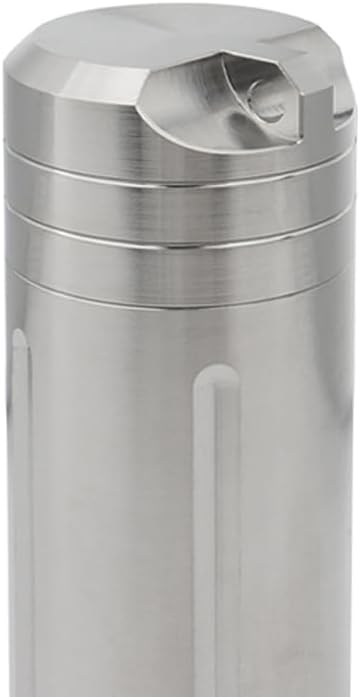 Large Size High Capacity Stainless Steel Keychain Pill Holder – Pill Container Portable Pill Case for Backpack, Keyring Watertight Travel Pill Container for Medicine (Medium)