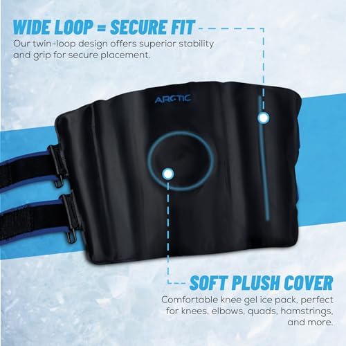 Two Pack - Knee and Elbow Ice Pack Wrap | Reusable Gel Ice Pack, Arm Ice Sleeve, Knee Pain Relief