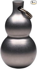 Titanium Keychain Pill Holder Mini Daily Pill Box Pendant Container Waterproof Metal Case Bottle Portable Organizer (Big)