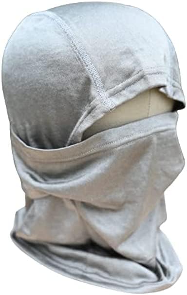 EMF Scarf Balaclava Ski Face Mask Radiation Protection 5G, 4G Silver Copper