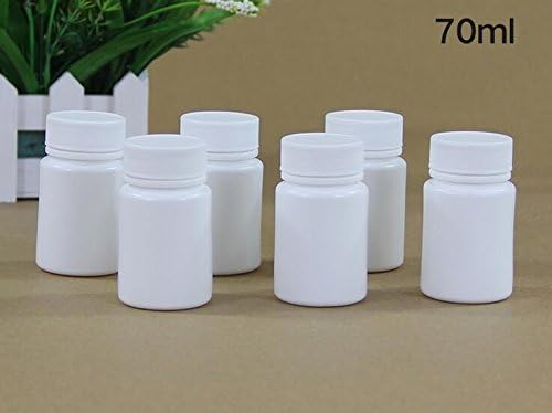 12PCS Plastic Round Container Bottles Storage Holder Dispenser Holder Organizer(White) (70ml)