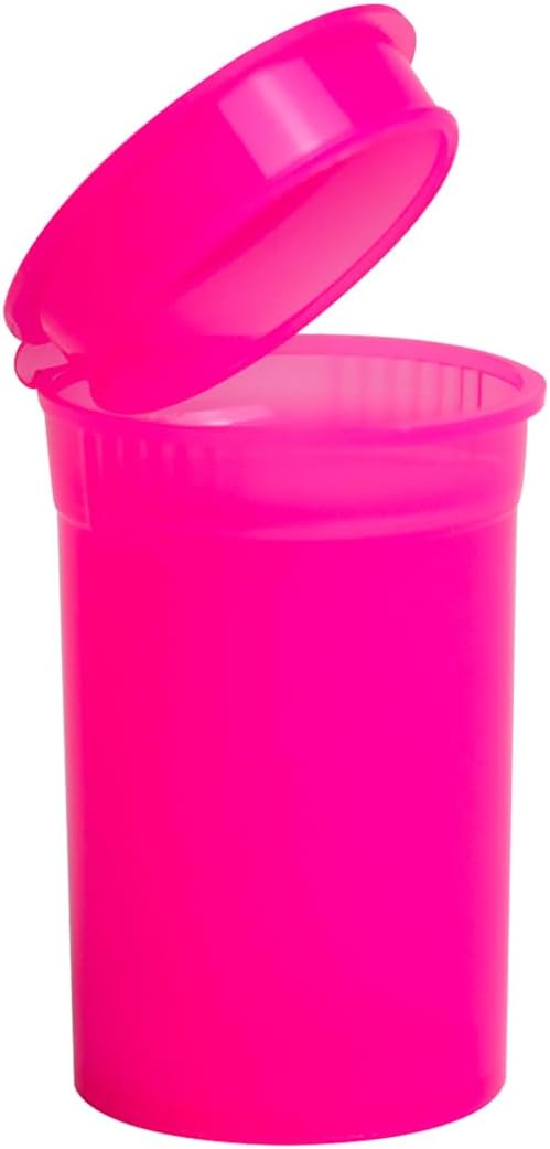 6 Dram Pop Top Bottles, Pill Storage Container, Multi-Color Pack, Airtight Seal, 720 Count (Pink)