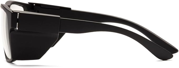 UV400 Photochromic Safety Glasses with Removable Side Shields, Blue Light Blocking